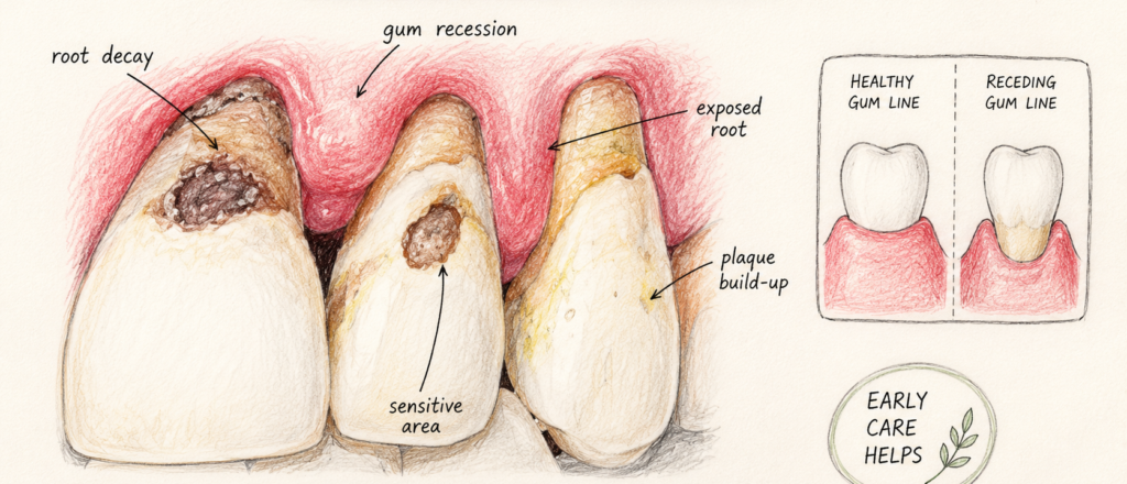 Gum Recession and Root Cavities