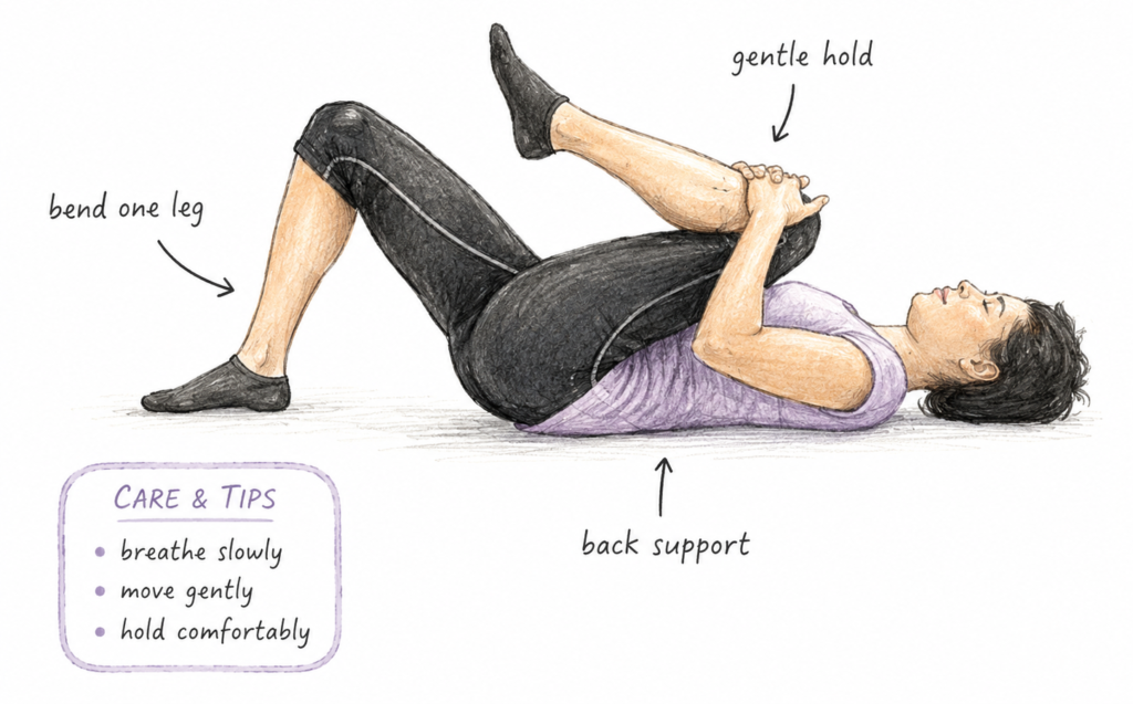 Supine Knee-to-Chest Stretch
