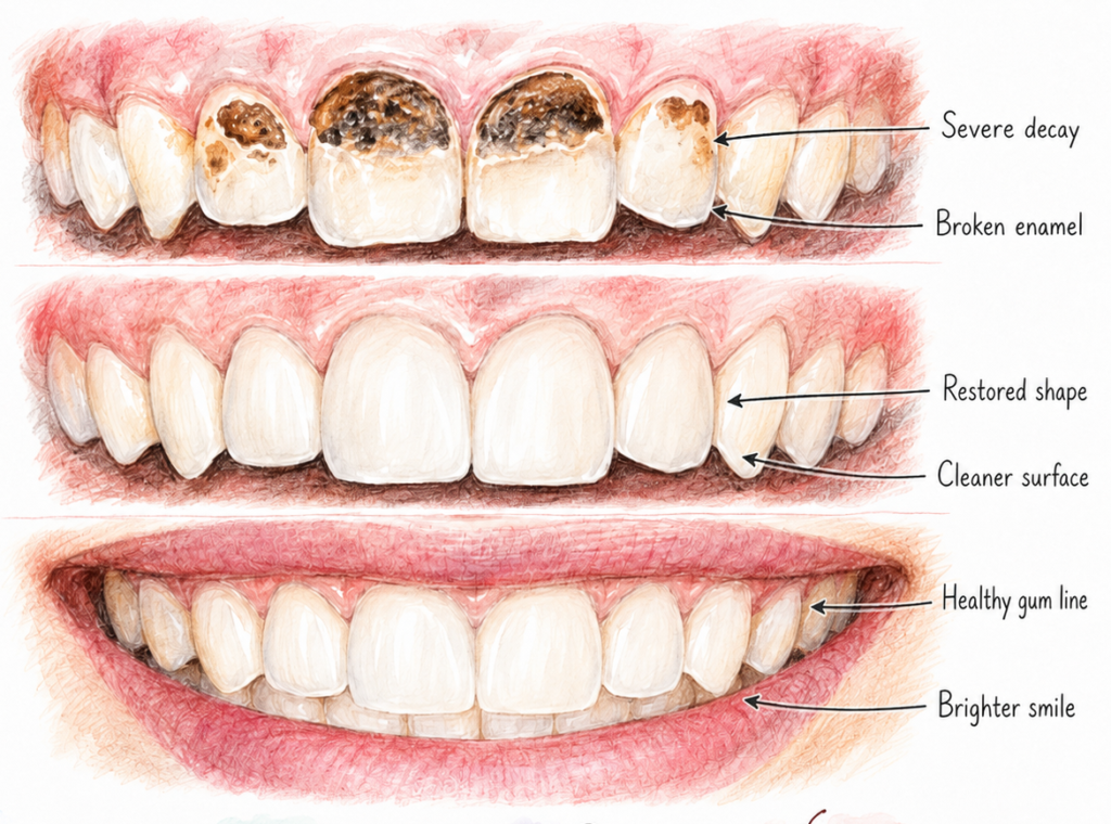 composite filling teeth
