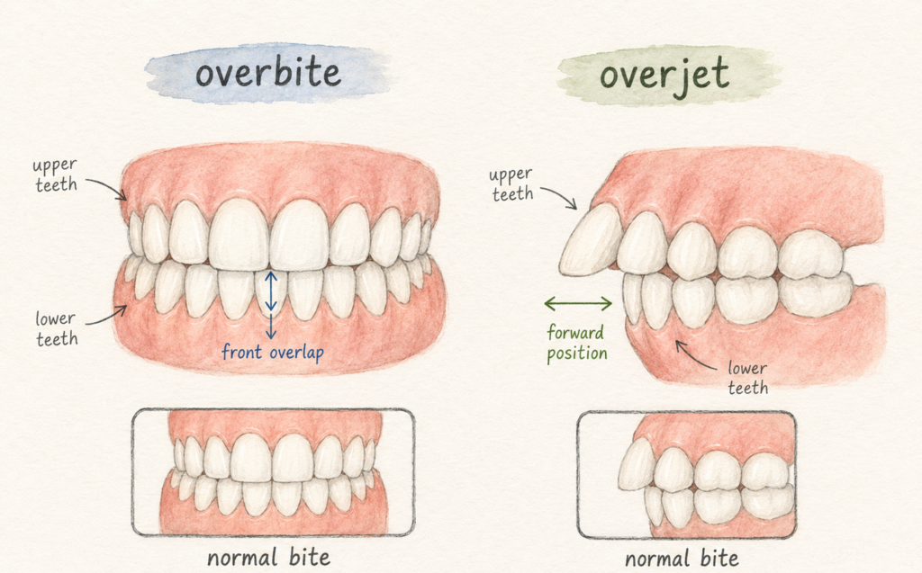 normal bite vs overbite