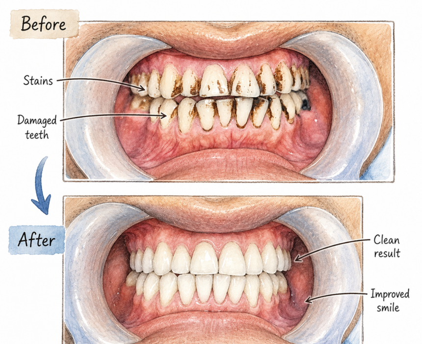 stained teeth from braces